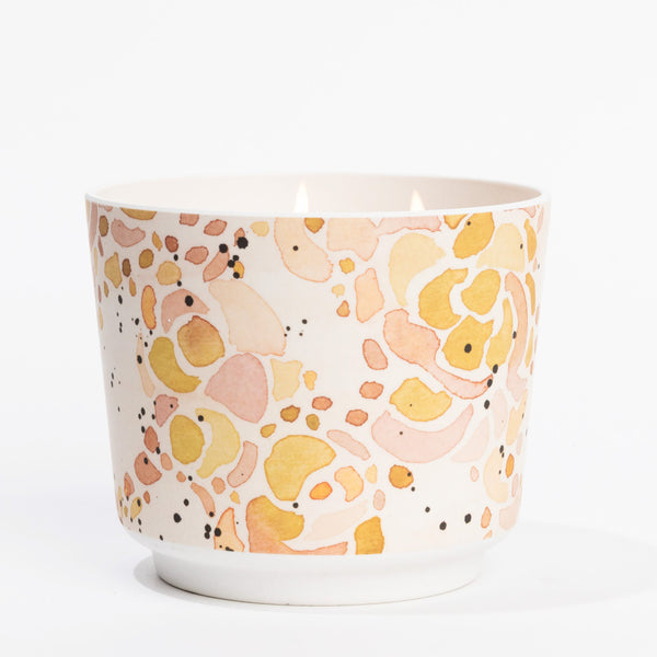 Patterned 3 Wick Candle - Cashmere Kiss