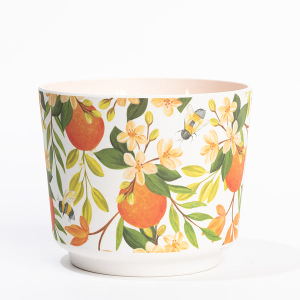 Patterned 3 Wick Candle - Orange & Honey