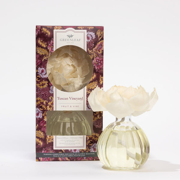 Tuscan Vineyard Flower Diffuser & Fragrance Refill Oil