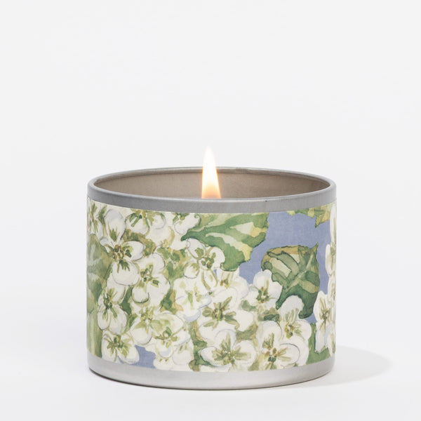 Hydrangea Tin Candle