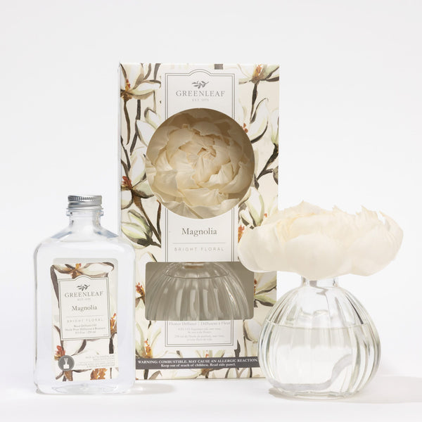 Magnolia Flower Diffuser & Fragrance Refill Oil