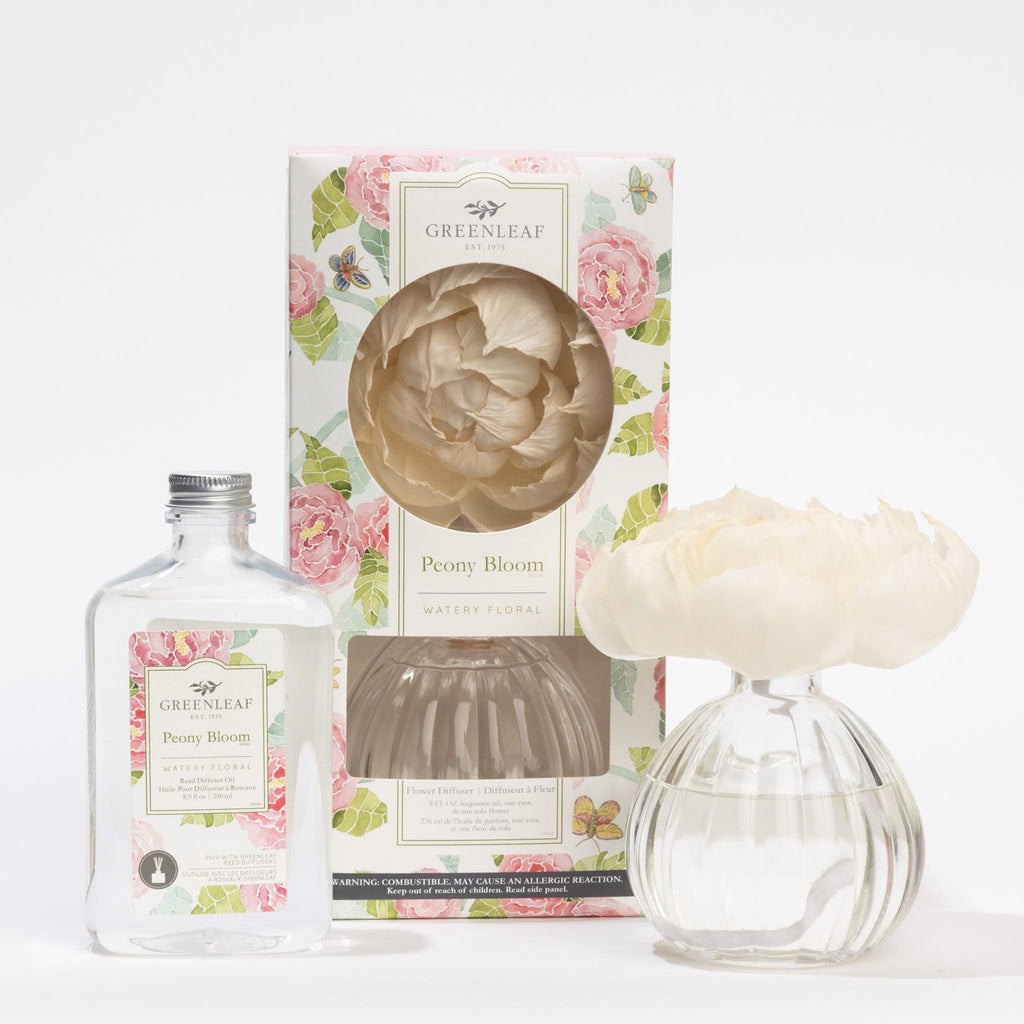 Peony Bloom Flower Diffuser & Fragrance Refill Oil