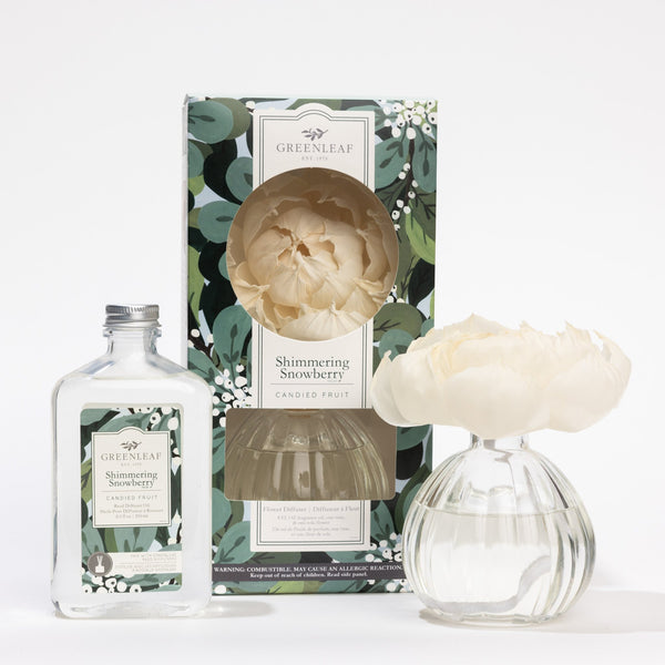 Shimmering Snowberry Flower Diffuser & Fragrance Refill Oil