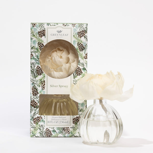 Silver Spruce Flower Diffuser & Fragrance Refill Oil