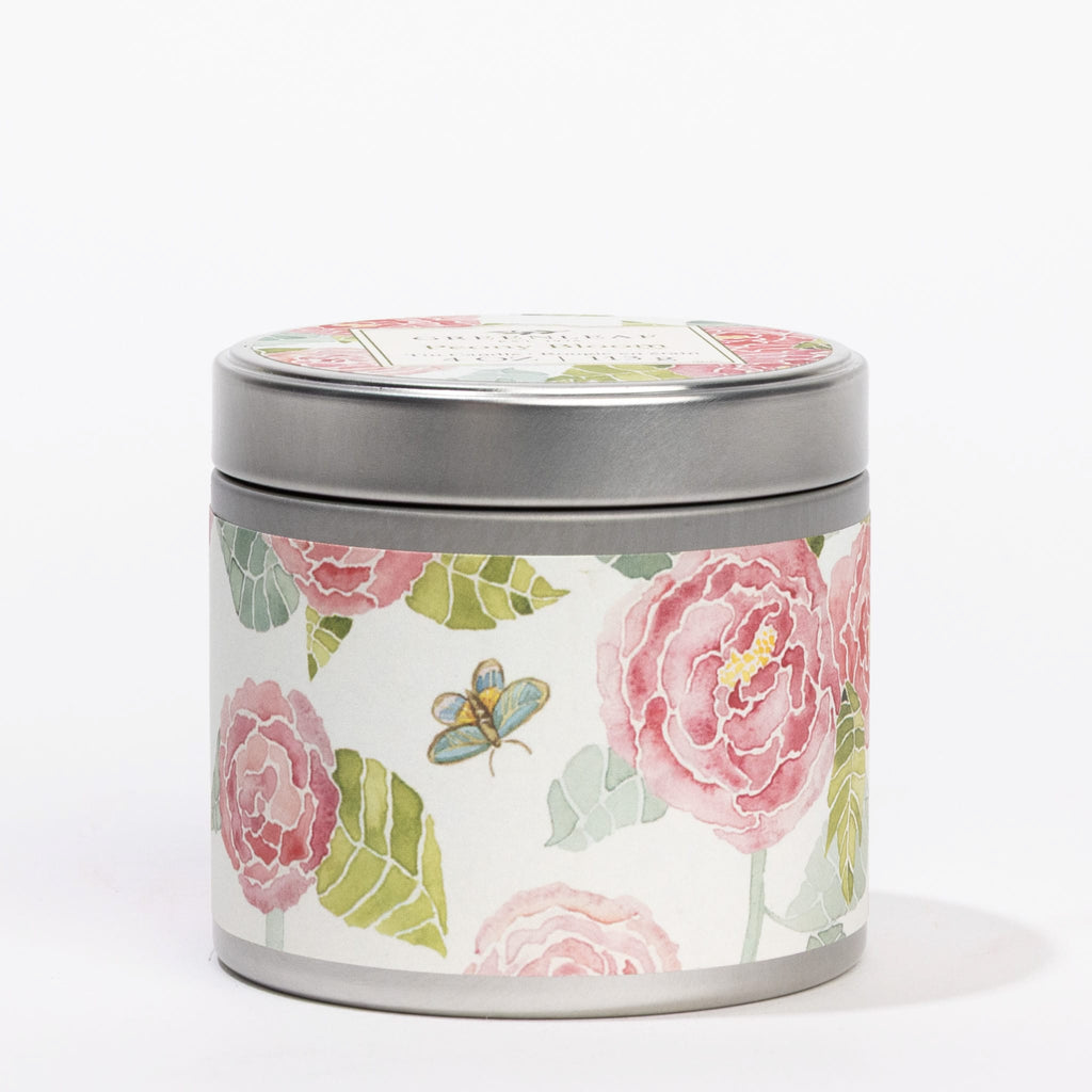 Peony Bloom Tin Candle